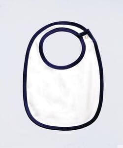 Babybugz BZ59 - Single Layer Bib White/Nautical Navy