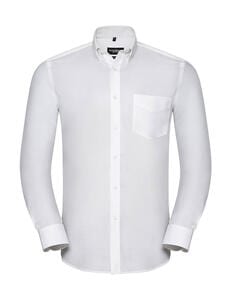 Russell Collection 0R928M0 - Men's LS Tailored Button-Down Oxford Shirt White