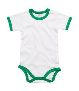 Babybugz BZ19 - BabyBugz Baby Ringer Bodysuit White/Kelly Green Organic