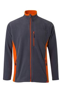 Velilla 201504 - TWO-TONE FLEECE JACKET Grey/Orange