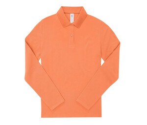 B&C BCW464 - Ladies' long sleeve 210 poloshirt Amalfi Coral