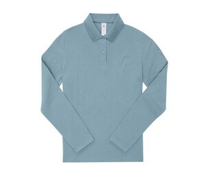 B&C BCW464 - Ladies' long sleeve 210 poloshirt Amalfi Blue