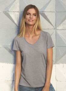 B&C BC058 - Womens tri-blend v-neck t-shirt