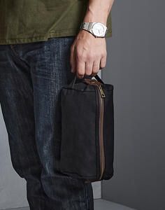 Quadra QD651 - Heritage Waxed Canvas Wash Bag